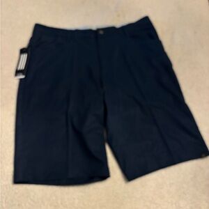 adidas Men's Dark Navy Flat Front Athletic Shorts